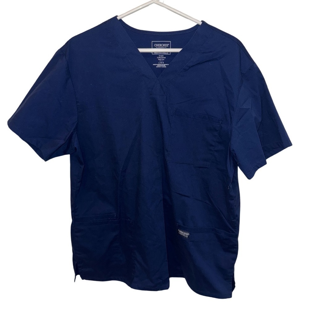 Cherokee Men's Navy V-Neck Scrub Shirt